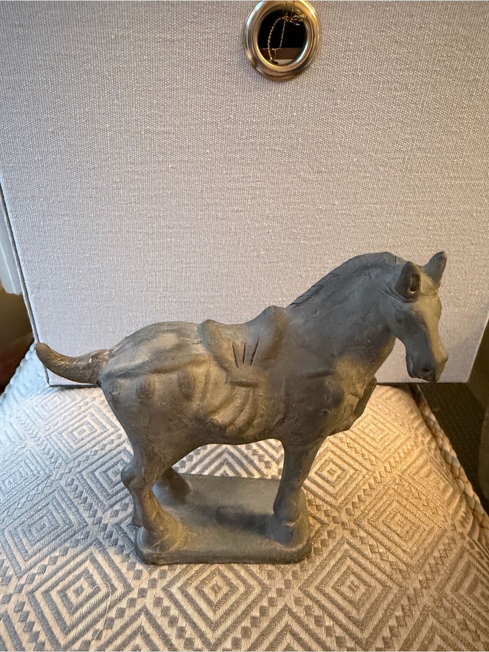 Charcoal Gray  Horse Metal Sculpture - Classic Home Art Accent